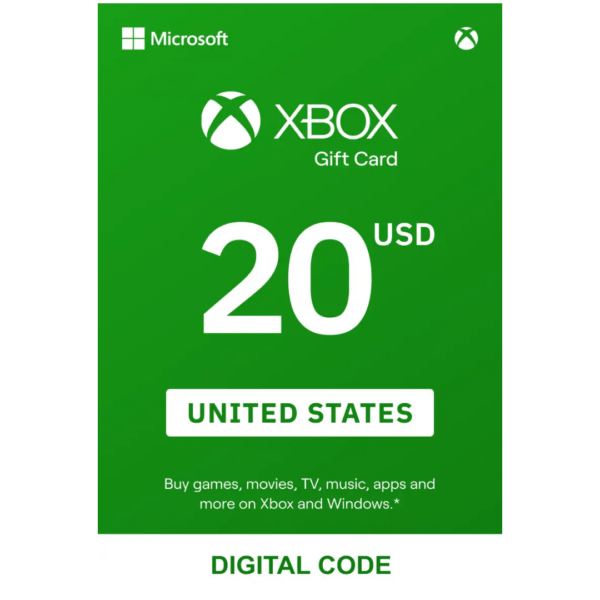 20 USD XBOX Gift Card (USA)